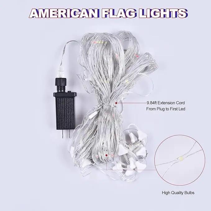 Texas Flag Net Lights Outdoor 3.3x6.6 FT - 384 LED Patriotic American Flag Decor with 8 Modes, Waterproof for 4th of July, Christmas, Yard, Porch, Parties by GreenHaven Gardens