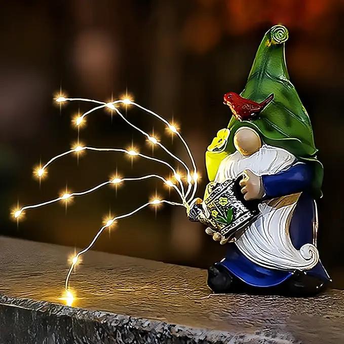 AIGEL Garden Gnomes Statues, Solar Garden Statue Outdoor Decor, Large Gnomes with Solar Light, Standing Statue for Patio, Lawn, Yard Art Decoration, Figurine Ornament by GreenHaven Gardens