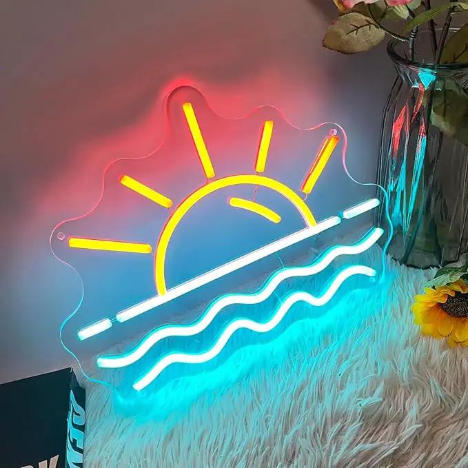 Sunset Sunrise Neon Sign, Neon Signs for Wall Decor Dimmable LED Neon Light Sign for Beach Bedroom Living Room Wedding Bar Party Home Room Decor by GreenHaven Gardens