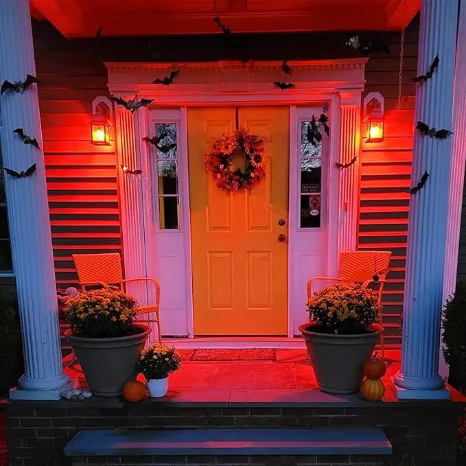 Meconard S14 Purple and Orange LED Light Bulbs, 24Pack 1W Plastic Shatterproof Waterproof LED Bulbs for Indoor Outdoor String Lights, E26 Base, Halloween Decoration, String Light Replacement Bulbs by GreenHaven Gardens