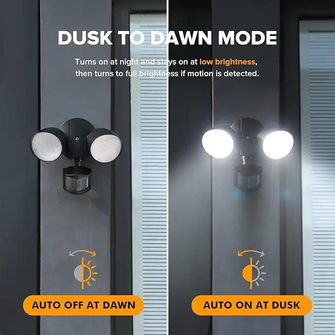 UME 2 Pack 32W 3500 Lumen LED Security Lights Motion Sensor Light Outdoor, 5000K Daylight, IP65 Waterproof, Dusk to Dawn, Motion Detector Flood Light for Garage, Yard, Porch-Black by GreenHaven Gardens