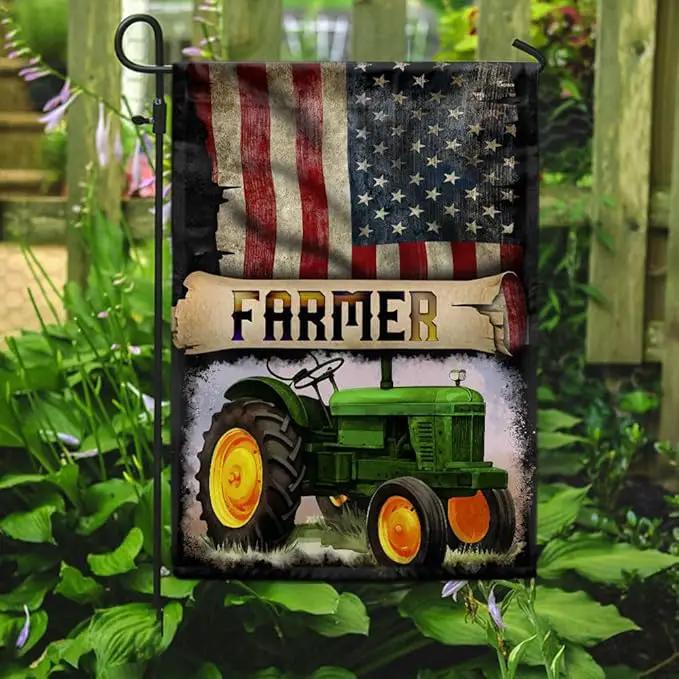 Flags-Proud Farmer Flag QNK270F, Garden Flag (11.5" x 17.5")-USA House Garden Flags Premium Polyester-Decorative Outdoor Flags by GreenHaven Gardens