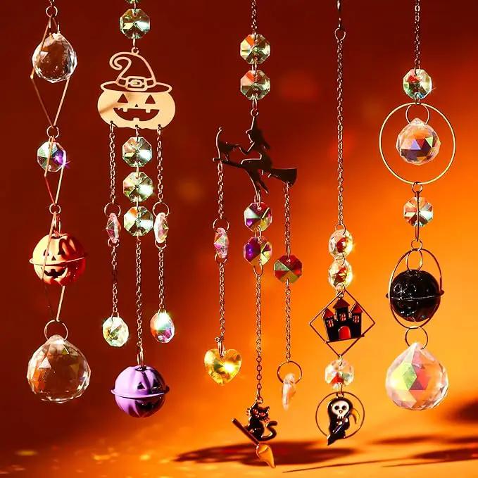 270 Pcs Halloween DIY Crystal Sun Catchers Indoor Window, Hanging Prism Suncatchers for Halloween Decorations, Outdoor Halloween DIY Suncatcher Kit, Glass Crystal Sun Catcher Crafts for Adult… by GreenHaven Gardens