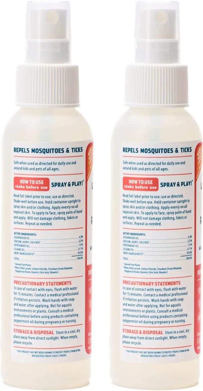 Wondercide - Mosquito, Tick, and Insect Repellent with Natural Essential Oils - DEET-Free Bug Spray and Killer - Safe for Family - Peppermint 2-Pack of 4 oz Bottle by GreenHaven Gardens