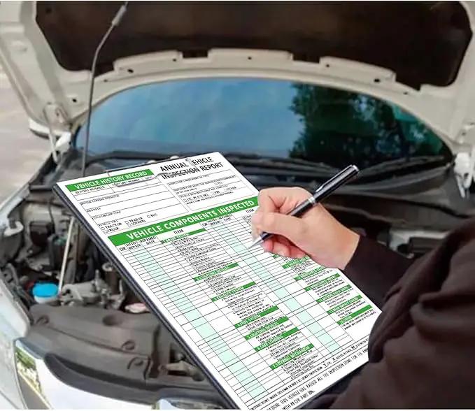 Annual Vehicle Inspection Report Form Dot Annual Inspection Forms and Stickers, 25-pk 3-Ply Carbonless Adhesive Vinyl Label 2-Ply, Driver Vehicle Inspection Report Book for Truck Drivers by GreenHaven Gardens