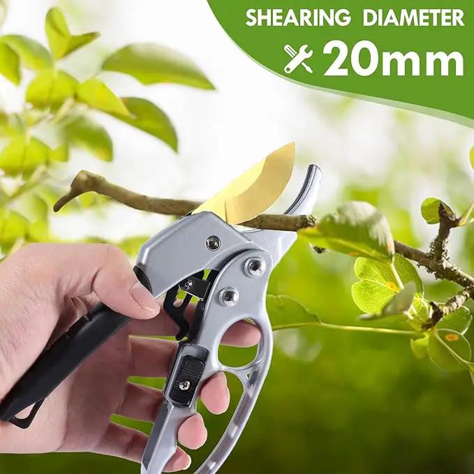 Titanium Garden Clippers, Premium Germany Pruners, Work 3 Times Easier, Professional Pruning Shears, Cutting Rose, Flower, Hedge, Stem, Sharp Gardening Scissors, Arthritis Weak Hand Snips by GreenHaven Gardens