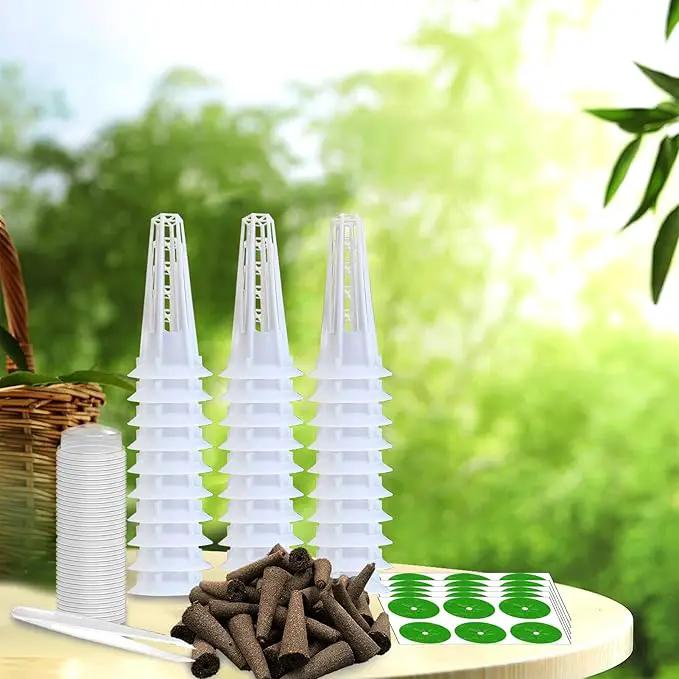 161PCS Hydroponic Pod Kit for Aerogarden and All Brands Growing System, Grow Anything Kit with 40 Grow Sponges, 40 Grow Baskets, 40 Grow Domes, 40 Pod Labels, 1 Tweezer, Herb Garden Planter Indoor Kit by GreenHaven Gardens