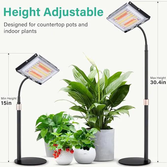 LBW Grow Light for Indoor Plants,144 LED Full Spectrum Plant Light for Indoor Plants, Large Desk Grow Lamp with On/Off Switch, Height Adjustable, Flexible Gooseneck, Ideal for Indoor Grow by GreenHaven Gardens