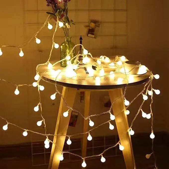Globe String Lights 49 Feet 100 led,8 Modes Fairy Plug in Indoor String Lights for Bedroom,Classroom,Outdoor, Patio,Garden,Party,Wedding-Warm White by GreenHaven Gardens