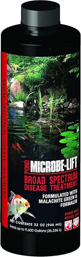 MICROBE-LIFT Broad Spectrum Disease Treatment for Ponds and Outdoor Water Garden, Safe for Live Koi Fish, Goldfish, Plants, and Decor, 32 Ounces by GreenHaven Gardens