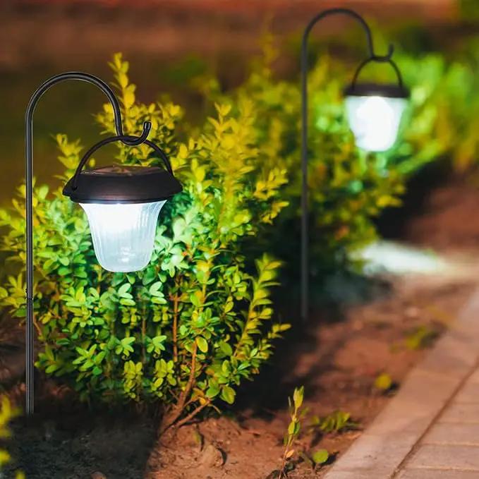 GOFORWILD Shepherd Hook 2 Pack Black, 33 inches Tall, Made of Premium Metal for Garden Decor, Plant Hanger, Lantern Hook, Solar Light Hanging, 7011 by GreenHaven Gardens