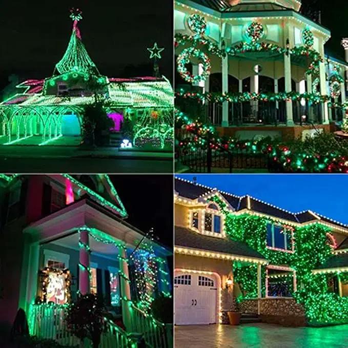 66Ft 200LED Fairy Lights Plug in, Waterproof String Lights Outdoor & Indoor 8 Modes with Timer, Christmas Light Bedroom Decor, Twinkle Light for Garden St. Patrick's Day Christmas Decorations (Green) by GreenHaven Gardens