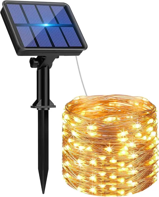 btfarm Solar String Lights for Outside - 80LED 33FT Solar Fairy Lights Outdoor Waterproof 8 Modes, Copper Wire Solar Powered Twinkle Lights for Tree Garden Christmas Wedding Party Decor, Warm White by GreenHaven Gardens