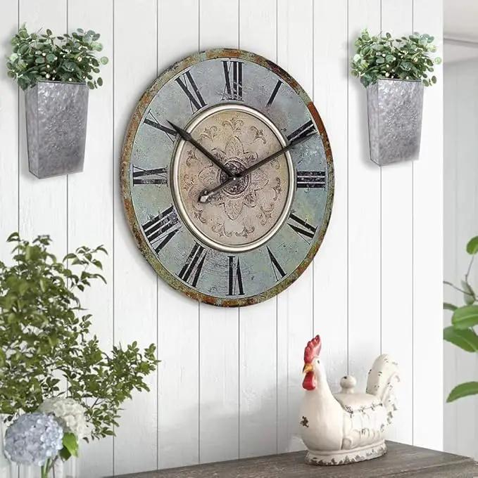 LESEN Galvanized Metal Wall Planter,Farmhouse Wall Decor Hanging Wall Vase Pocket Planters Flowers Holder Country Rustic Home Wall Decor,Set of 2 by GreenHaven Gardens
