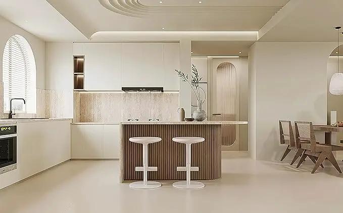 Dimoon 118''x15.7'' Cream Skin Peel and Stick Wallpaper Contact Paper Modern Self Adhesive Wall Paper Removable Renter Friendly Textured Solid Color Cabinet Vinyl Roll (118''x15.7'',Cream Skin) by GreenHaven Gardens