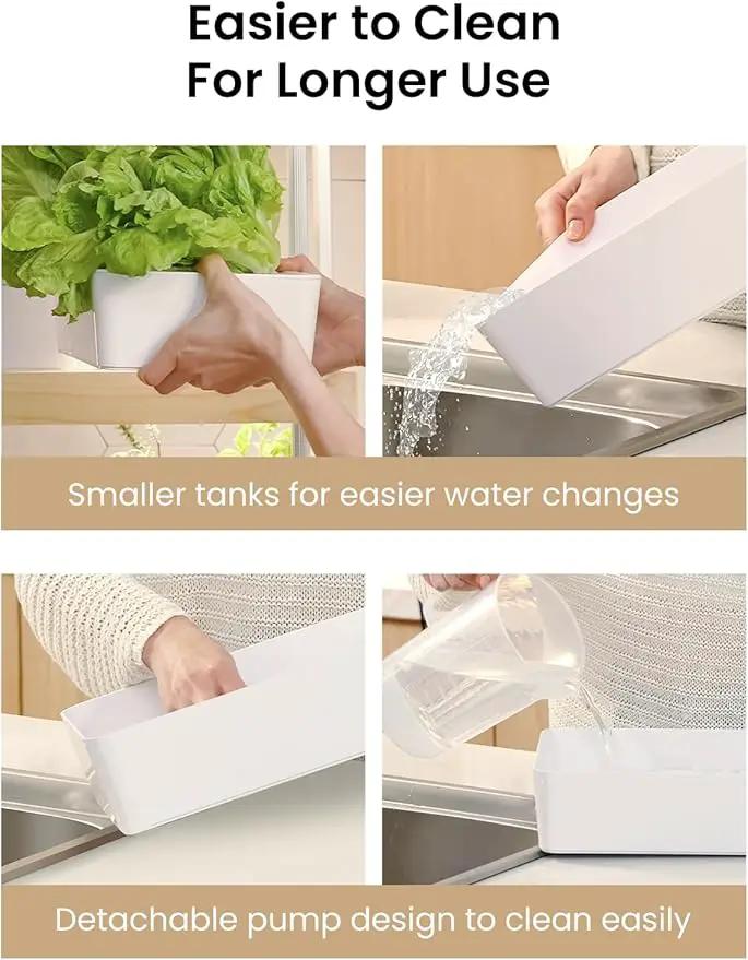 GROWNEER HydroEasy1.0 Hydroponics Growing System Kit, Beginner-Friendly Indoor Garden for Vegetable Fruit Herb, Walnut Design, Perfect Gift Idea, Full-Spectrum LED Lights for Maximum Growth by GreenHaven Gardens