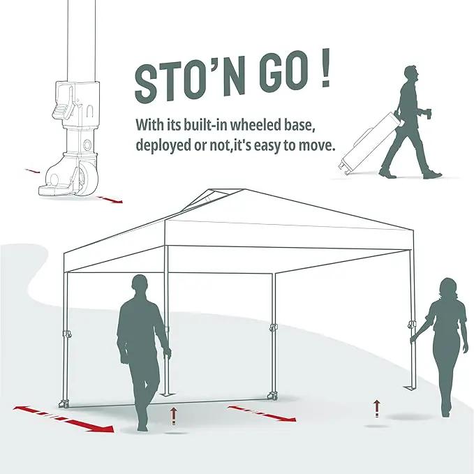CROWN SHADES 12x12 Pop Up Canopy Tent Instant Commercial with 150D Silver Coated Fabric Including 1 Removable Sidewall, 4 Ropes, 8 Stakes, Weight Bags, STO 'N Go Bag, Red by GreenHaven Gardens