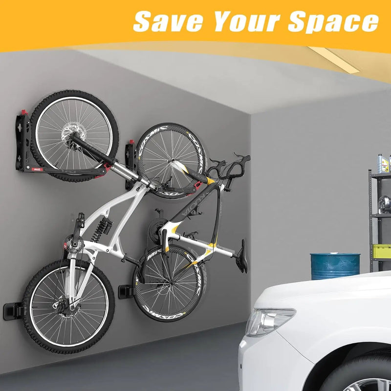 TORACK BIKEPAL No Lift Swivel Bike Rack, Space Saving Vertical Wall Mount Bike Holder for Garage Storage (1 Pack) by GreenHaven Gardens