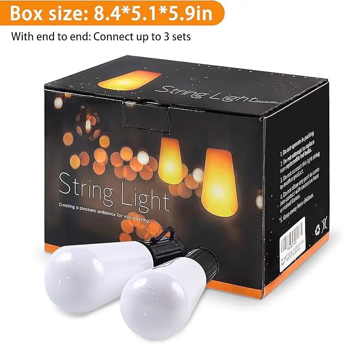 Flickering Flame String Lights - 22Ft 20LED for Outside, Plug-in Garden Decor - Halloween Christmas Indoor Outdoor, Connectable Backyard Decorative Cafe Bistro Patio by GreenHaven Gardens