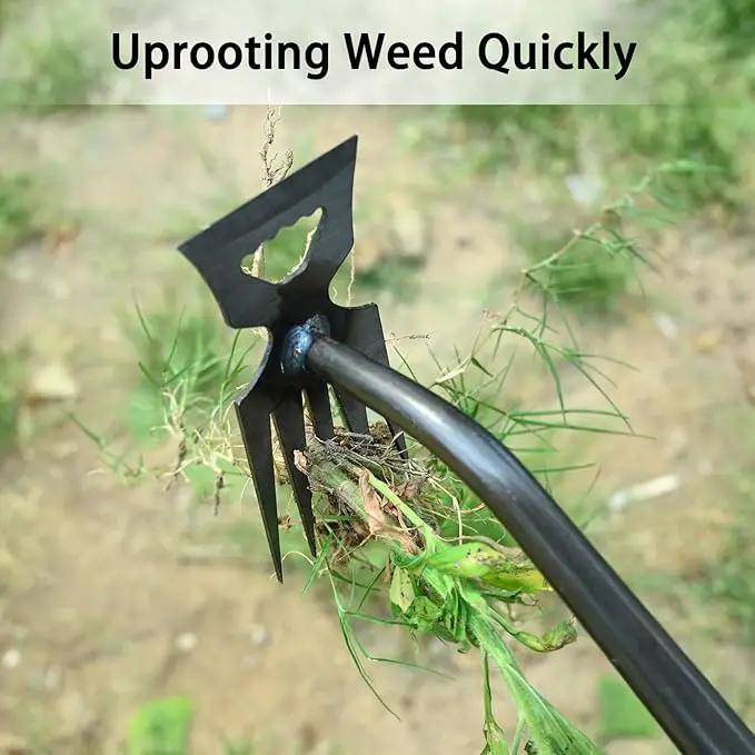 Weed Puller Tool, Time-Saving Garden Tools, Upgraded Hadfield Steel Weeding Tool Multifunctional Weeder, Dandelion Weed Puller Tool Gardening Tools for Yard, 5 Teeth by GreenHaven Gardens
