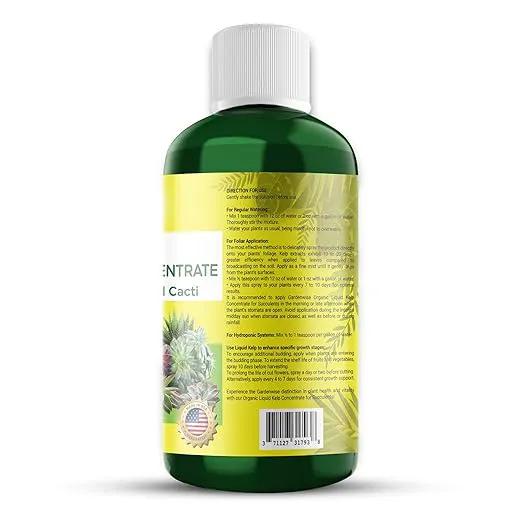 Organic Kelp Seaweed Fertilizer: Premium Succulent and Cactus Food - Indoor Plant Nutrition with Root Booster, Ideal for Christmas Cactus, Dragon Fruit, and Potted Plants (8 OZ) by GreenHaven Gardens
