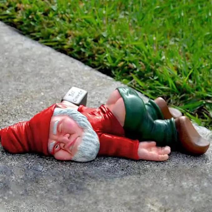 MINICAR Drunken Gnomes Lying On The Ground, Funny Dwarf Sculptures Yard Lawn Decorations, Gag Gifts Home Office Garden Decor by GreenHaven Gardens