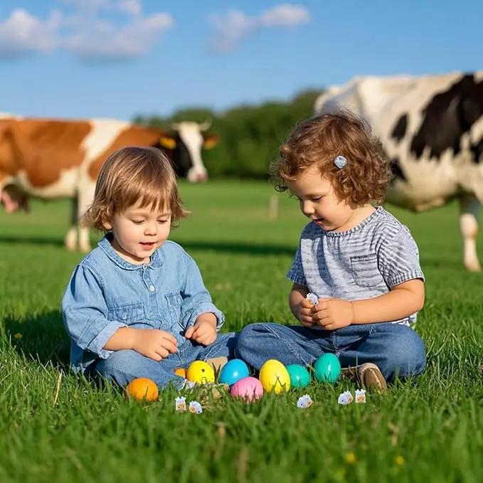 DoubleWood Mini Cow Figurines Set, 60 Pieces, Resin Mini Animals Decorations for Fairy Gardens and Miniature Landscapes (60, White) by GreenHaven Gardens