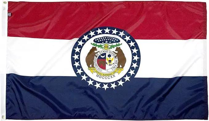 FlagSource Missouri Nylon State Flag, Made in the USA, 5x8' by GreenHaven Gardens