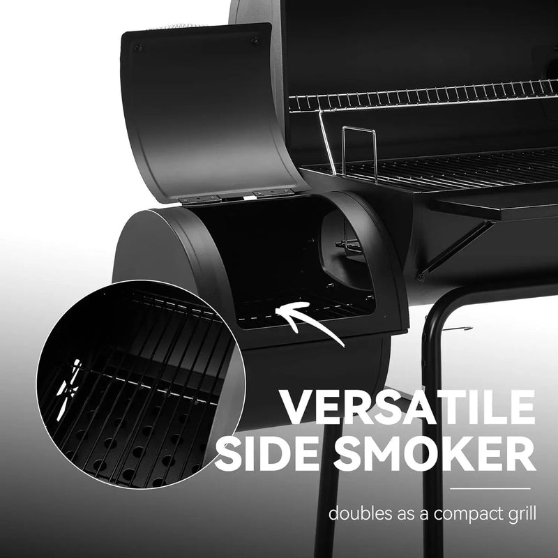 Royal Gourmet CC1830SC Charcoal Grill Offset Smoker with Cover, 811 Square Inches, Black, Outdoor Camping by GreenHaven Gardens