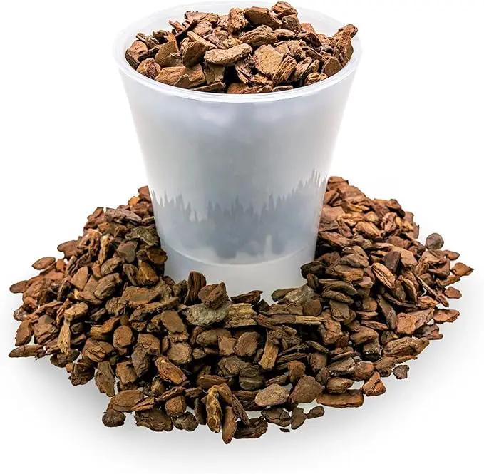 New Zealand Pinus Radiata Bark - Organic Hand Mixed New Zealand Orchiata Pine Bark for Orchids - Medium Chips 9-12mm - 3 Quart Bag by GreenHaven Gardens