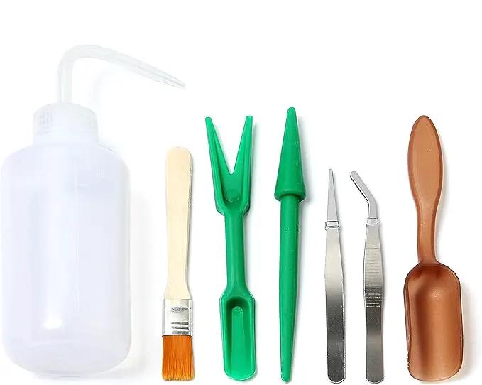 Ginsco 7pcs Succulent Transplanting Miniature Fairy Garden Planting Gardening Hand Tools Set by GreenHaven Gardens