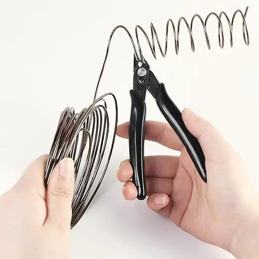 Sanlykate Bonsai Wire Tool Kit with Cutter, 3 Roll Tree Training Wires 98 Feet Total, 1.0mm, 1.5mm, 2.0mm Anodized Aluminum Wire Set, Hold Plant Branches Trunks - Brown by GreenHaven Gardens