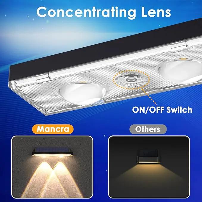 9 Pack Solar Fence Lights Outdoor, LED Dusk to Dawn Waterproof Deck Lights for Outside Step Wall Porch Patio Garden Decor (3000K/4500K/6000K) by GreenHaven Gardens
