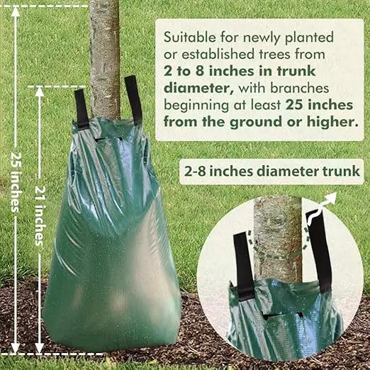 REMIAWY Tree Watering Bag, 20 Gallon Slow Release Watering Bag for Trees, Tree Irrigation Bag Made of Durable PVC Material with Zipper (6 Pack 5-8 Hours Releasing Time) by GreenHaven Gardens