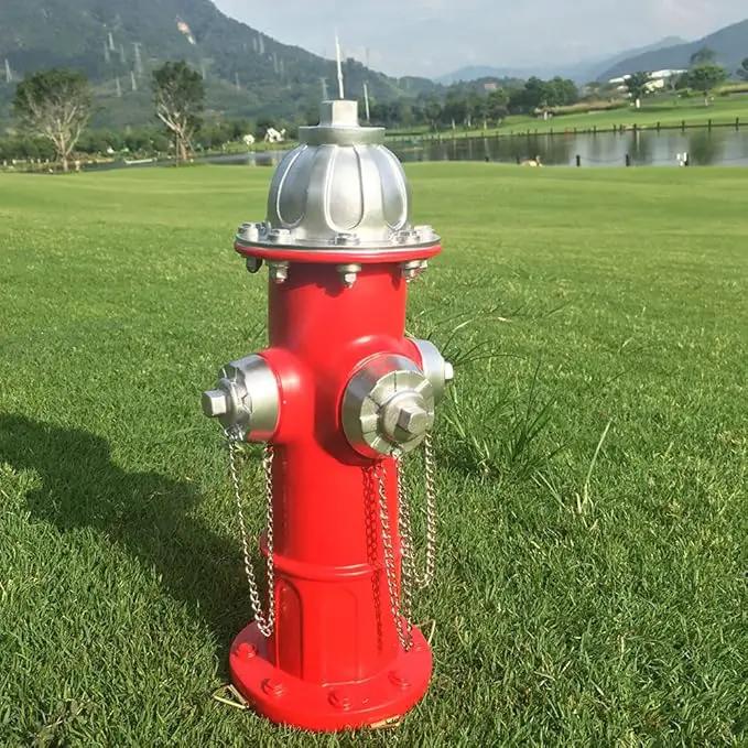 Fake Fire Hydrant for Dogs to Peed on, Dog Fire Hydrant Pee Post, 14.5" Backyard Decor Outdoor Statues Firefighter Gifts for Men (14.5") by GreenHaven Gardens