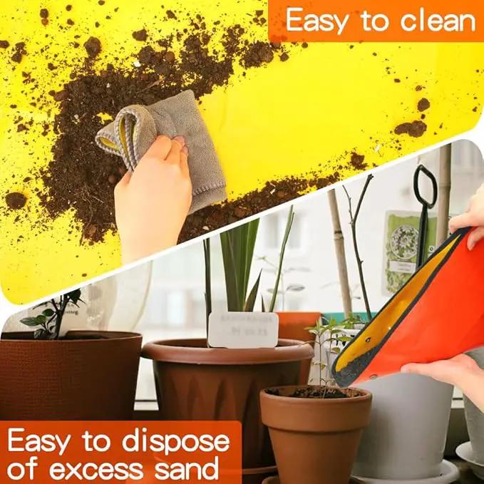 Repotting Mat for Indoor Plants,Potting Mat,Garden Supplies,Garden Tool Set,Gardening Gifts,Indoor Gardening System,Gardening Gifts,Indoor Plant Tools,Plant Mats for Repotting(Organge 26*26 in) by GreenHaven Gardens