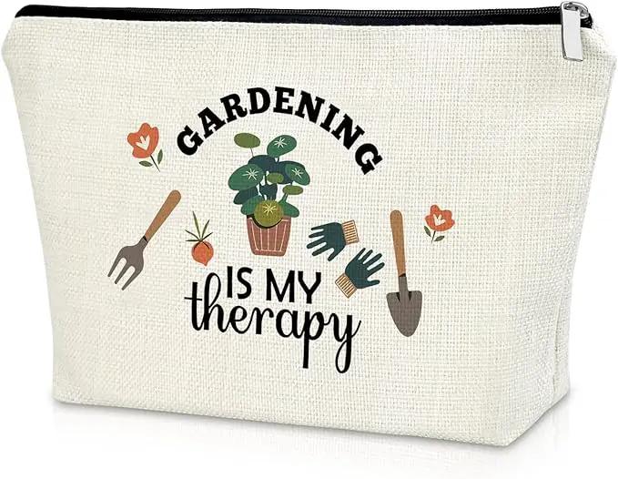Gardening Gifts for Women Unique Makeup Bag Mom Birthday Gifts Gardener Cosmetic Bag Gardening Is My Therapy Funny Plant Lady Gifts Nature Lovers Gift Ideas Mothers Day Christmas Gifts by GreenHaven Gardens