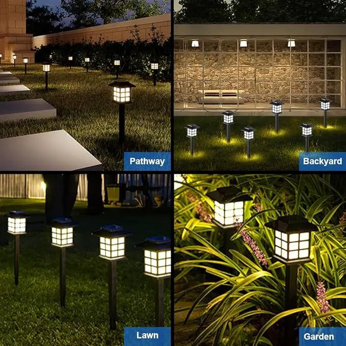 Solar Garden Outdoor Lights 12 Pack,Outdoor Landscape Lights Solar Waterproof Garden LED Lights for Pathway Patio Driveway Walkway Porch, Auto On/Off (White Light) by GreenHaven Gardens