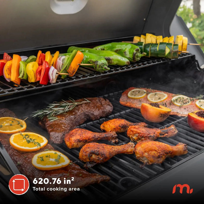 5-Burner Gas Grill with Side Burner, 66,000 BTUs, 753 SQ. In. Cooking Area, 2 Wheel Transport, Propane BBQ Grill with for Outdoor Cooking, Patios, and More - 720-1095 by GreenHaven Gardens