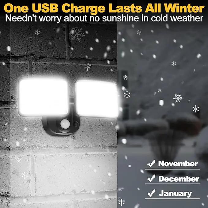 Rechargeable Battery Operated Motion Lights 2500LM & 4000LM Motion Sensor Security Lights(1-3 Months Endurance) USB Charging LED Flood Lights Outdoor for Garage Yard Entryways Patio Garden by GreenHaven Gardens