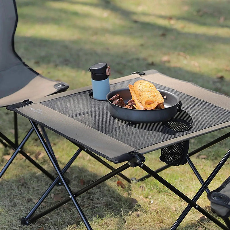 SUNNYFEEL Outdoor Folding Table | Lightweight Mesh Compact Camping Table, Roll Up Top 2 People Portable Camp Tables with Carry Bag for Picnic/Cooking/Beach/Travel/BBQ by GreenHaven Gardens