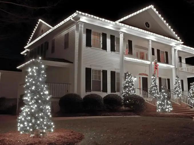 LED Rope Lights for Outside 150Ft Waterproof Rope Lighting 643 LEDs 110V 8 Modes Remote Control Timer Christmas Rope Lights for Indoor Outdoor Party Holiday Garden Decoration (White)