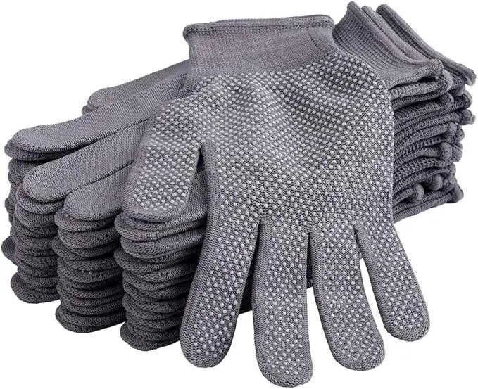 24Pcs Work Gloves Anti-slip Knitted Stretchy Cloth Glove Thin Moist Glove Liners by GreenHaven Gardens