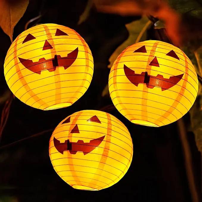 Retisee 20 Pcs 10 Inch Halloween Paper Lanterns Jack O Lantern Pumpkin Halloween Party Decorations Halloween Hanging Pumpkin Decor with Lights Suitable for Indoor Outdoor Yard, Lawn, Garden, Party by GreenHaven Gardens