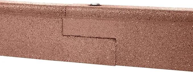 Playsafer Rubber Playground Border Edging Kit, 6' Flexible Heavy Duty Rubber Interlocking Playground Timber, No Dig Easy to Install (Neutral Brown, 4 Pack) by GreenHaven Gardens