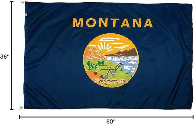 FlagSource Montana Nylon State Flag, Made in the USA, 3x5' by GreenHaven Gardens