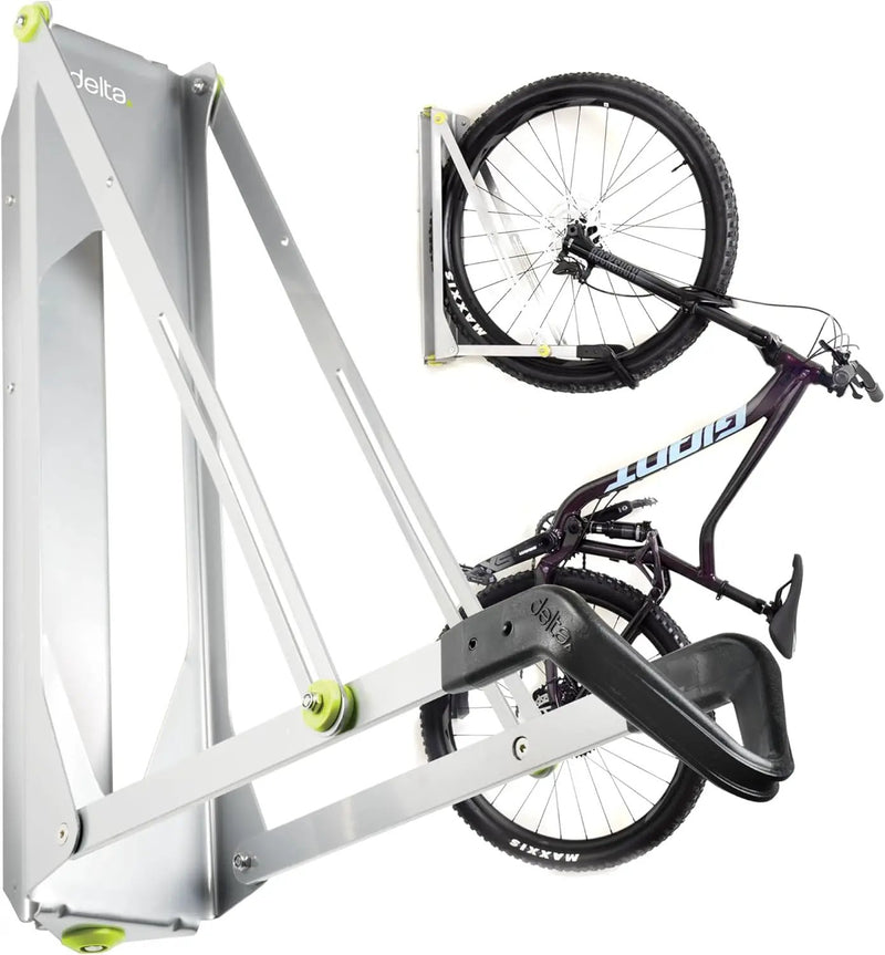 Pivot Bike Storage Rack by Delta Cycle - Bike Rack Garage Wall Mount Swivels to Save Space - No Lifting Required Vertical Bike Rack - Indoor Bike Storage Wall Hanger Holds Up to 100 lbs by GreenHaven Gardens