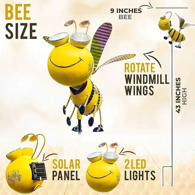 Bee Garden Decor - Add A Touch of Whimsy to Your Outdoor Living Space with This Bumble Bee Metal Yard Art - Bee Yard Decor by GreenHaven Gardens