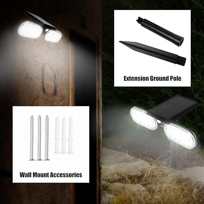 Luwint 2 Packs Outdoor Solar Lights Landscape Wall Spotlights Adjustable Angle Auto Motion Lights Waterproof with Motion Sensor Security Wall Lights for Garden Yard Driveway Porch by GreenHaven Gardens