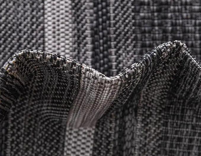 Unique Loom Outdoor Border Collection Area Rug - Soft Border (7' 1" x 10' Rectangle, Black/ Ivory) by GreenHaven Gardens